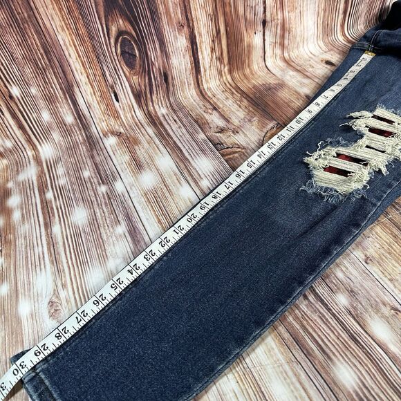 Judy Blue BOYFRIEND FIT Size 13/31 Distressed Mid Rise Jeans Denim Pants 31x30 - Picture 9 of 13